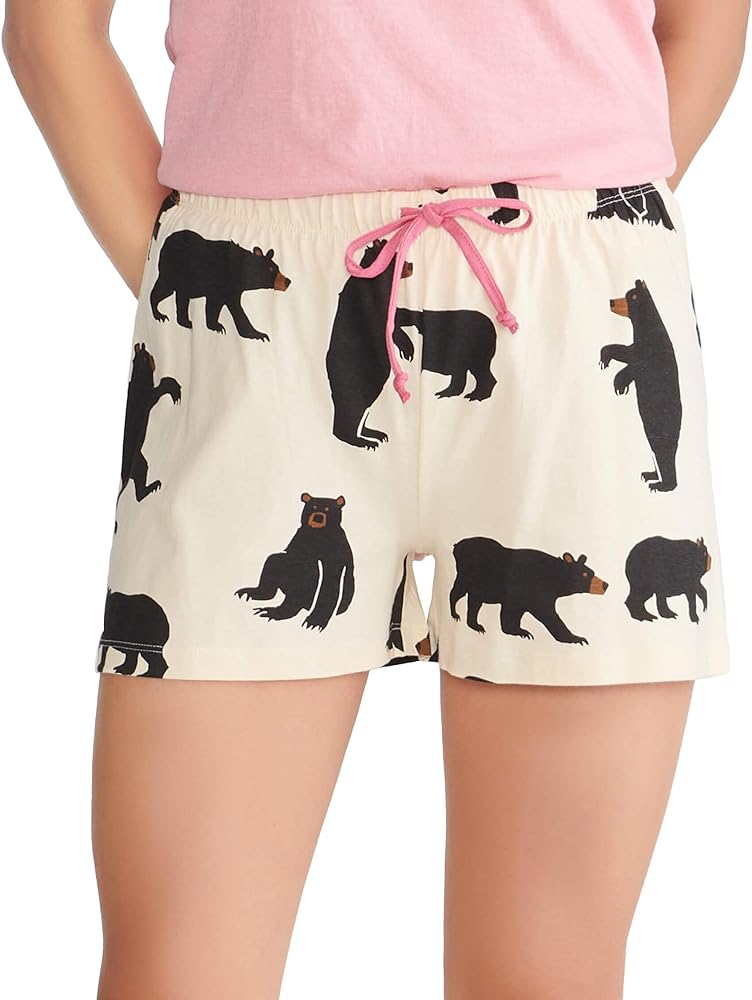 womens Land Animals Pajama Boxer Shorts