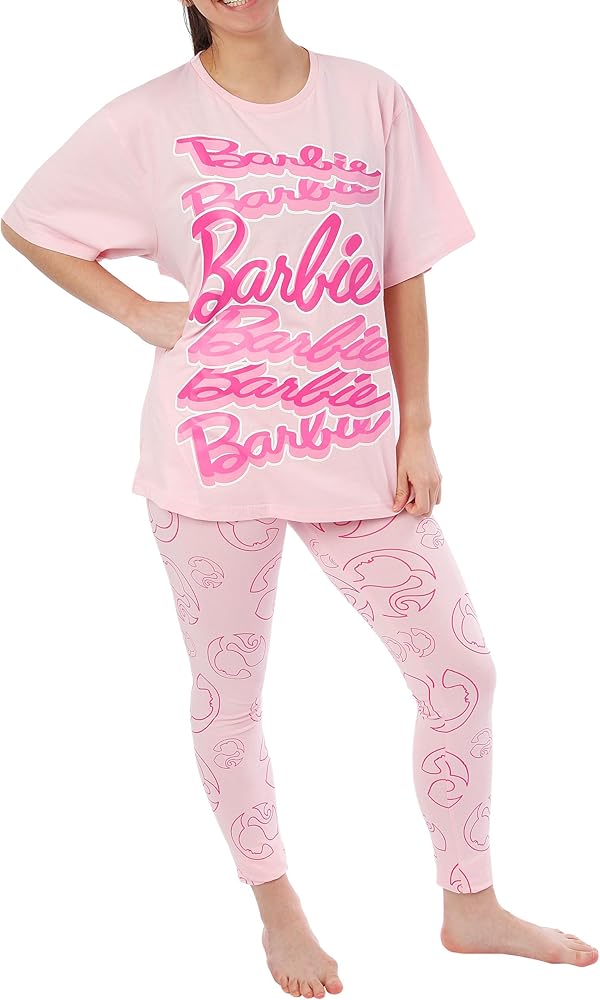 Barbie Pajamas For Women | Cotton Womens Pajama | Short Sleeve Ladies PJs | Sizes Small To XX-Large