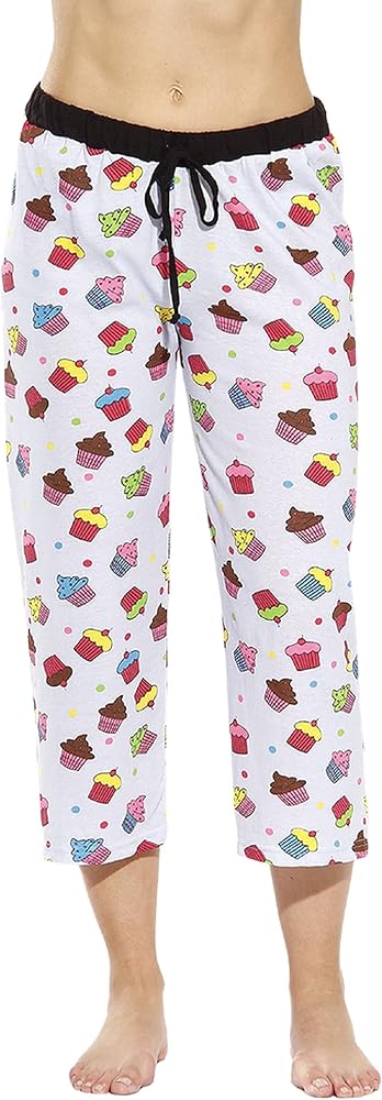 Just Love 100% Cotton Women Pajama Capri Pants Sleepwear