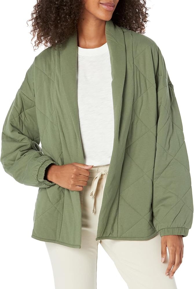 PJ Salvage womens Loungewear Quilted Jersey Jacket