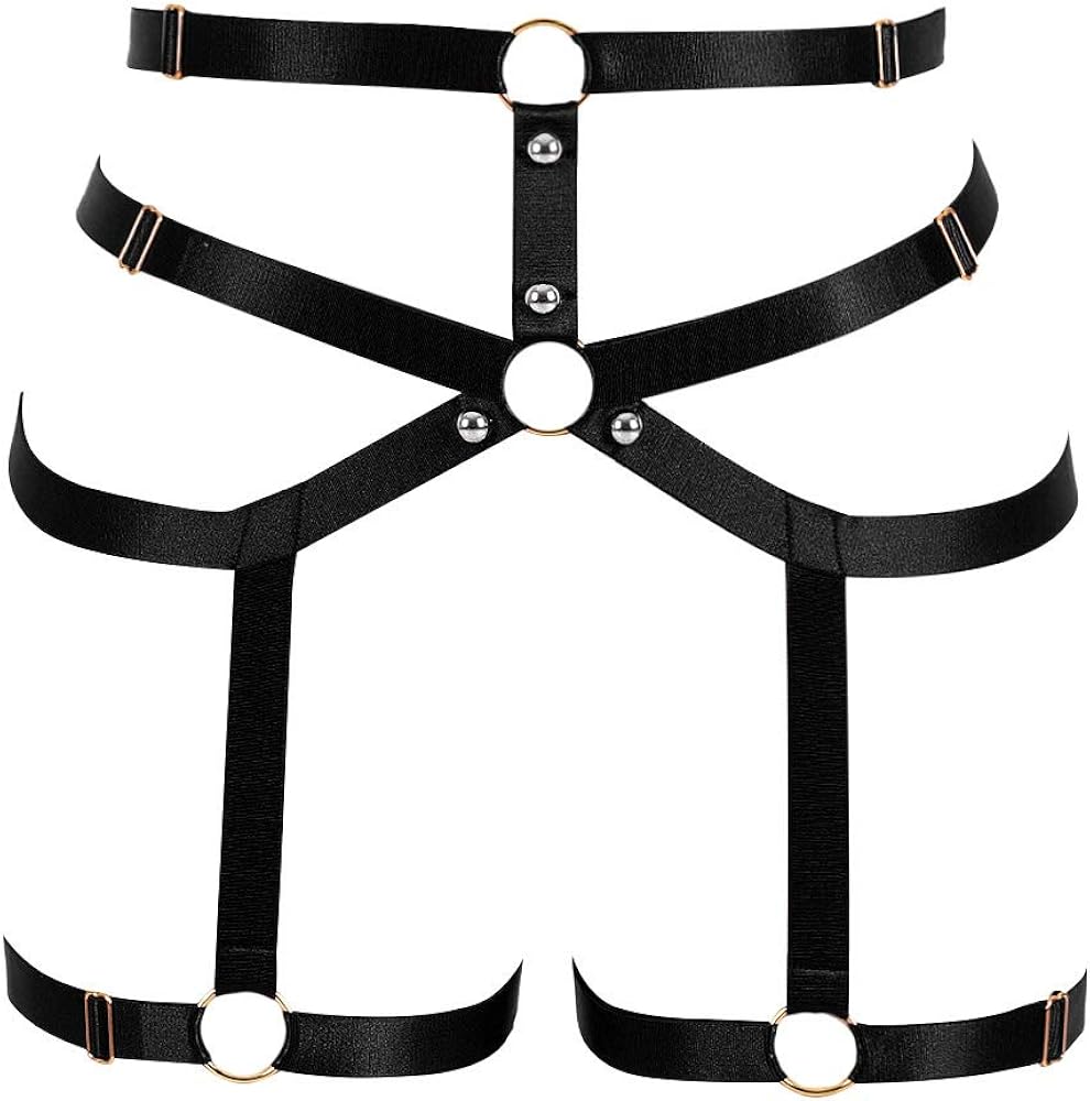 Female Body Harness Garter belt Leg Lingerie cage Soft Elasticity Carnival Punk Gothic Adjustable Belt