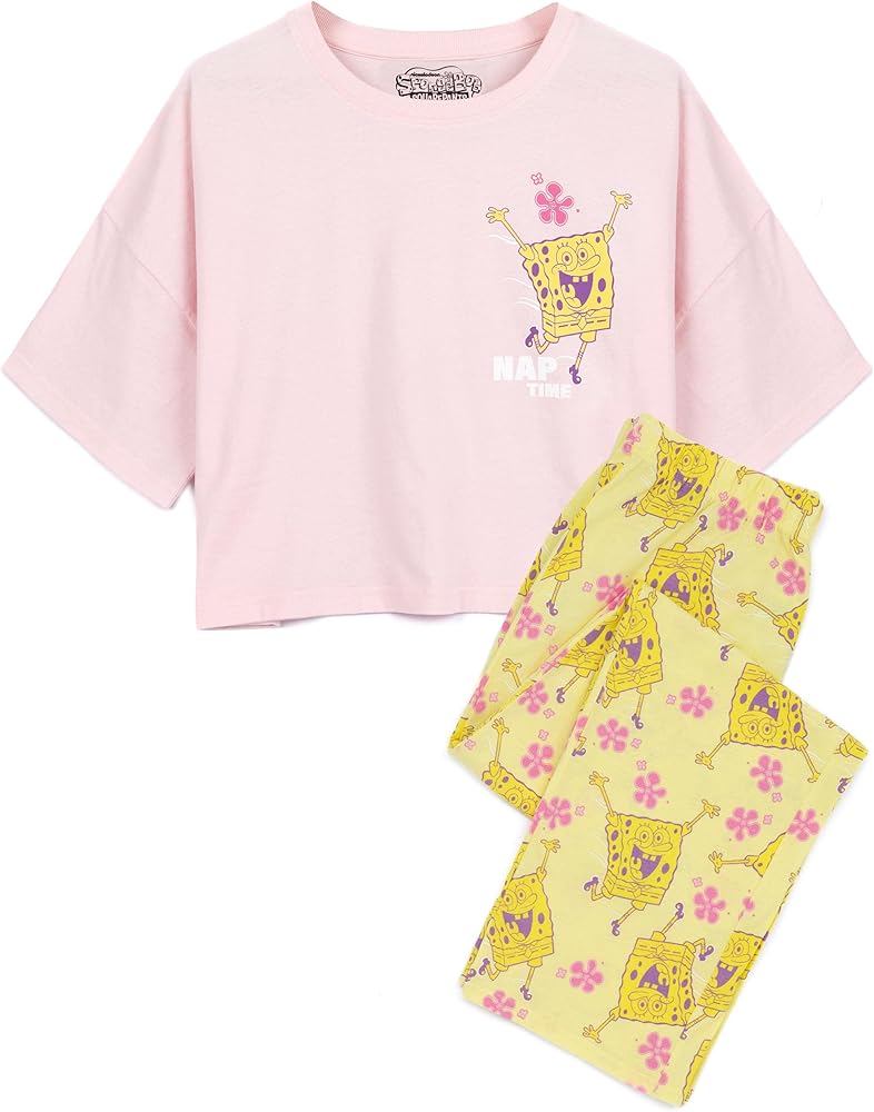 SpongeBob SquarePants Womens Pyjamas Adults Nap Time Pjs