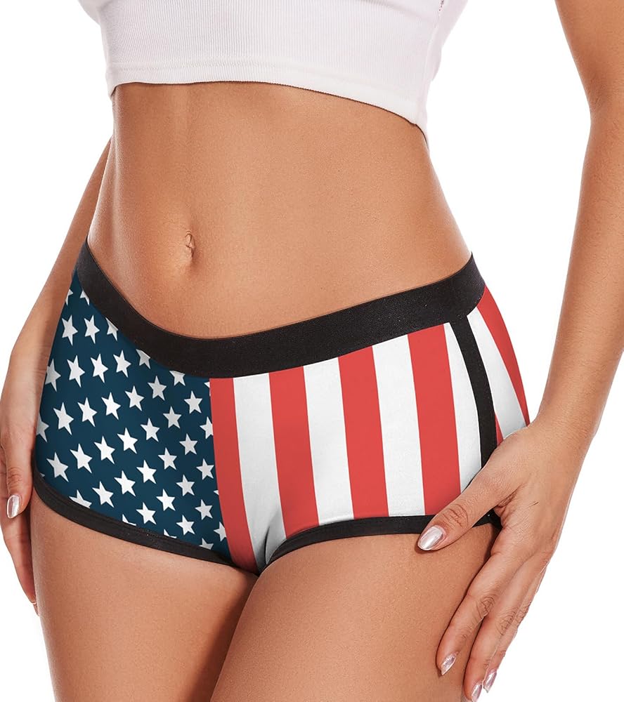 Womens Boyshorts Panties Stretchy Boxer Briefs Novelty Lounge Sleep Shorts