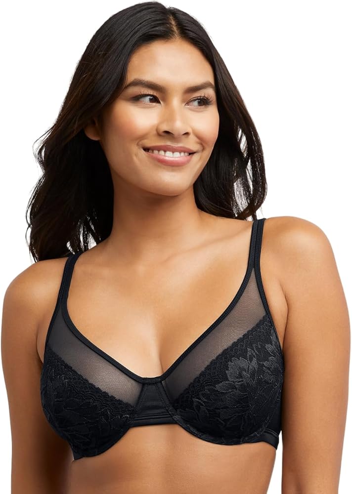 Bali Women's One Smooth U Lace Minimizer, Underwire Full-Coverage Convertible Bra