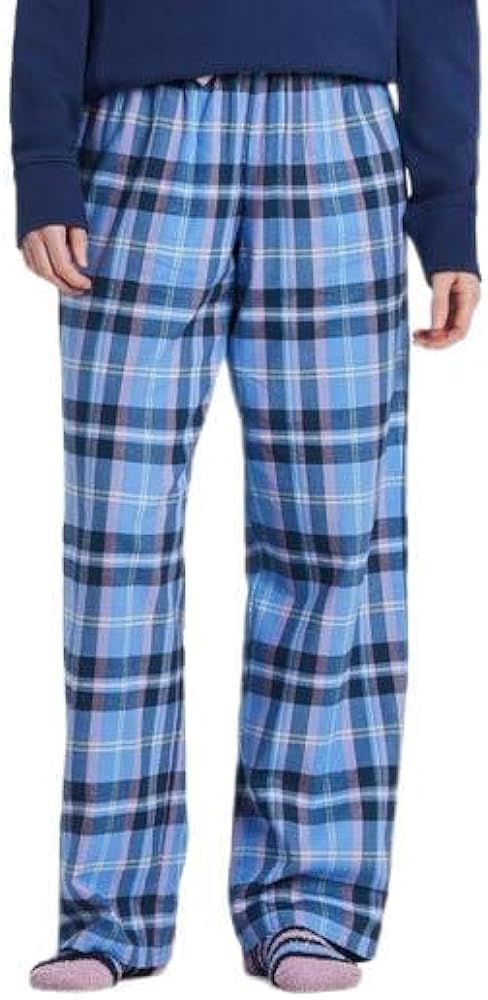 Life is Good Women's Cornflower Blue Plaid Classic Sleep Pants, Cornflower Blue, Extra Small