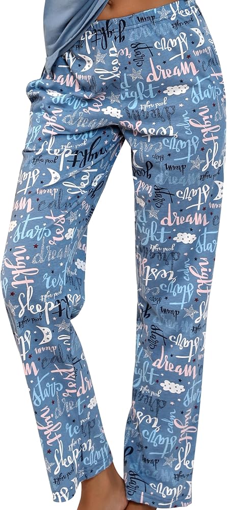 PNAEONG Women Lounge Pants Light Weight Comfy Pajama Bottoms with Pockets.