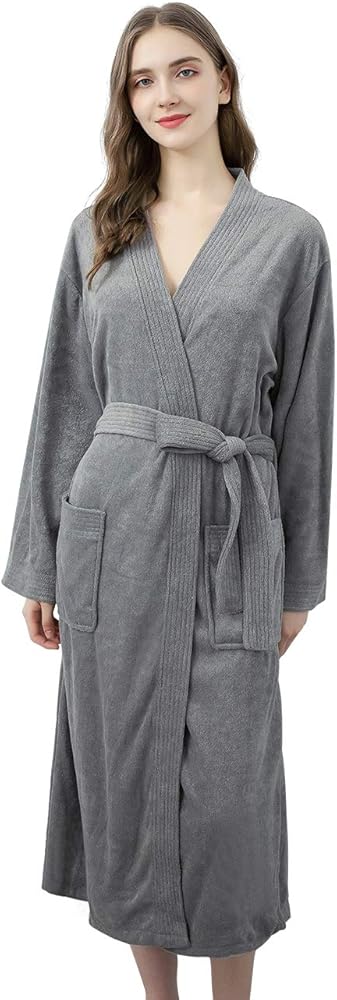 Lightweight Terry Cloth Robes for Women Towel Bathrobes Long Soft Absorbent Robes Home Hotel Spa Robe