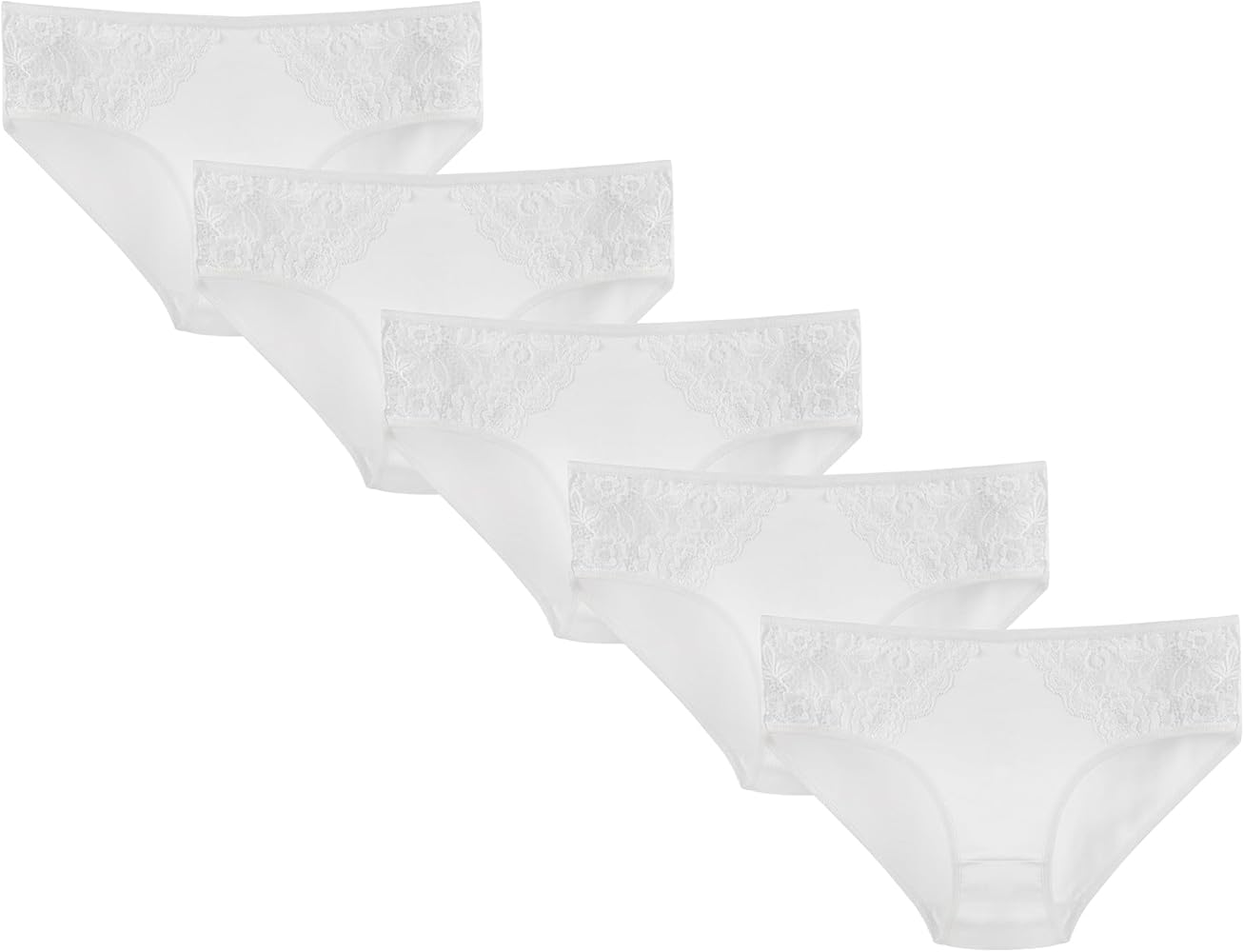 Donella Women's Cotton Bikini Panties - Comfy Mid Rise Hipster Underwear for Women, Assorted 5-Pack