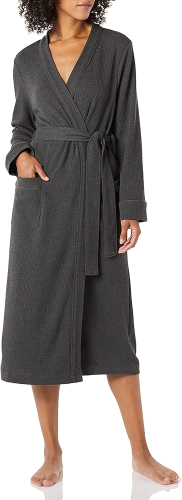 Amazon Essentials Women's Lightweight Waffle Full-Length Robe (Available in Plus Size)