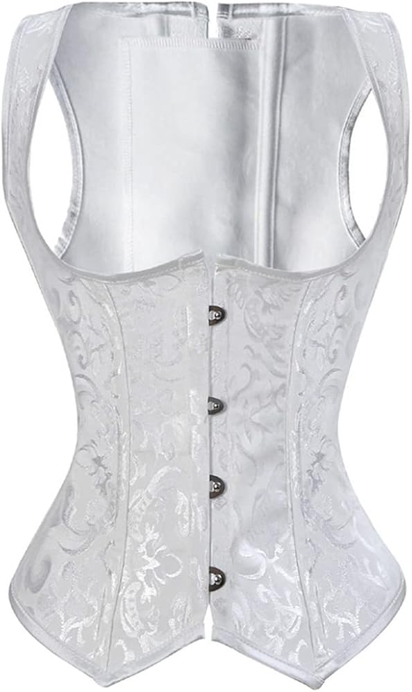 frawirshau Women's Gothic Steampunk Corset Bustier Waist Cincher Underbust Corset Vest Tank Top