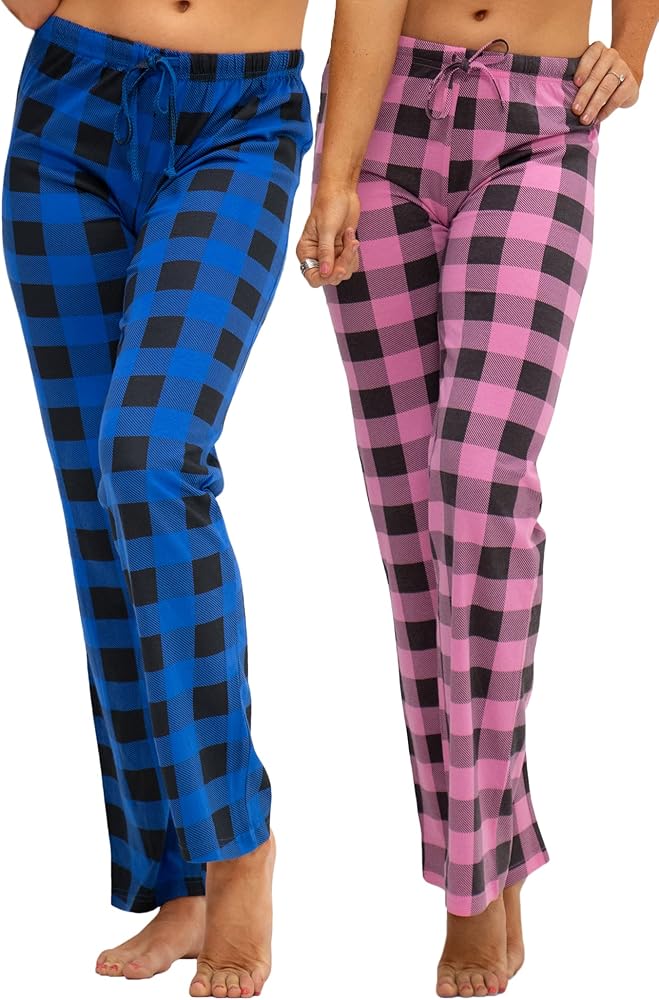 DEVOPS 2 Pack Women's Star Cotton Pajama Pants Sleepwear