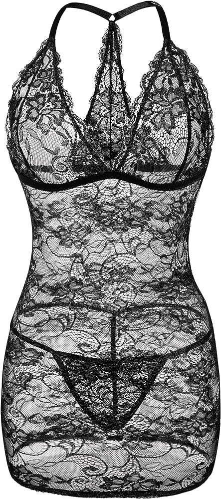 Gladiolus Lingerie for Women Lace Chemise Sleepwear Sexy Bodycon Teddy Dress S-XXL