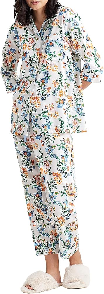 Harper Cotton Sateen Pajama Set XL, White