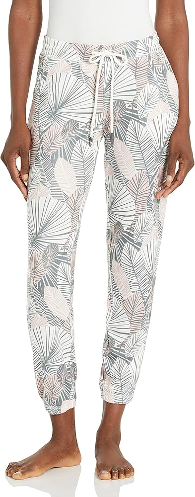 PJ Salvage Women's Loungewear Geo Palm Banded Pant