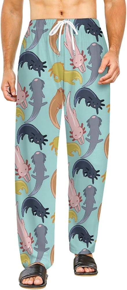 Cute Axolotl (3) Lounge Pajama Pants Comfy Sleepwear Bottoms Print Sleep Pants for Men Women