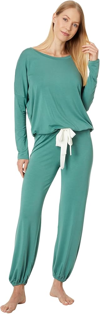 Eberjey Gisele Modal Women's Pajama Slouchy Set | Long Sleeve Top w Scoop Neckline