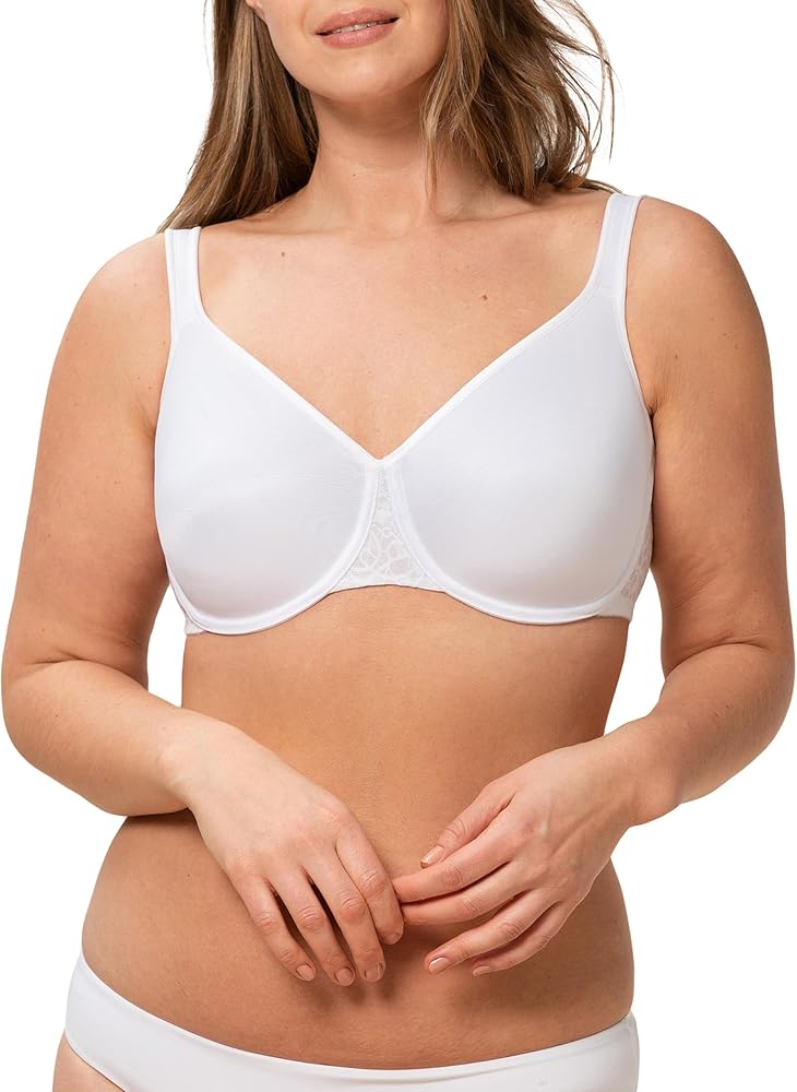 Triumph Comfort Minimizer Bra for Women - Premium Full Coverage Bra with Underwire - Available in Plus Sizes - 36DD, White