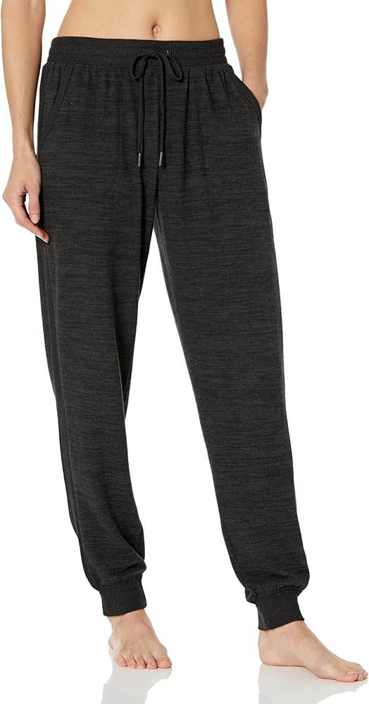 PJ Salvage Women's Loungewear Peachy in Color Banded Pant, Slate Melange, XL