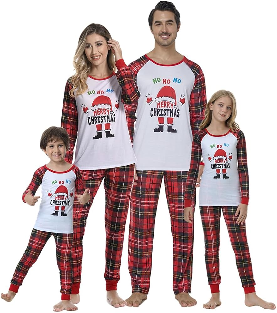 YIJIU Christmas Pajamas Cute Deer Print Long Sleeve Totem PJS Set