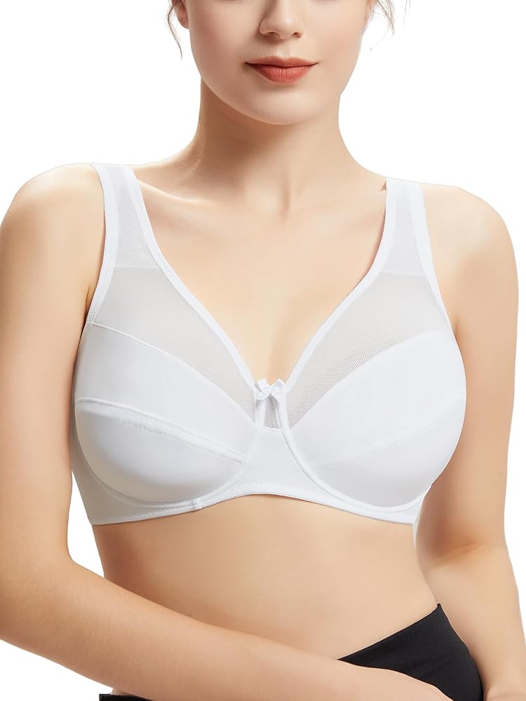 AILIVIN Underwire Minimizer Bras for Women Cross back Full Coverage Plus Size Non Padded Bra,Lifting Bra for Heavy Breast