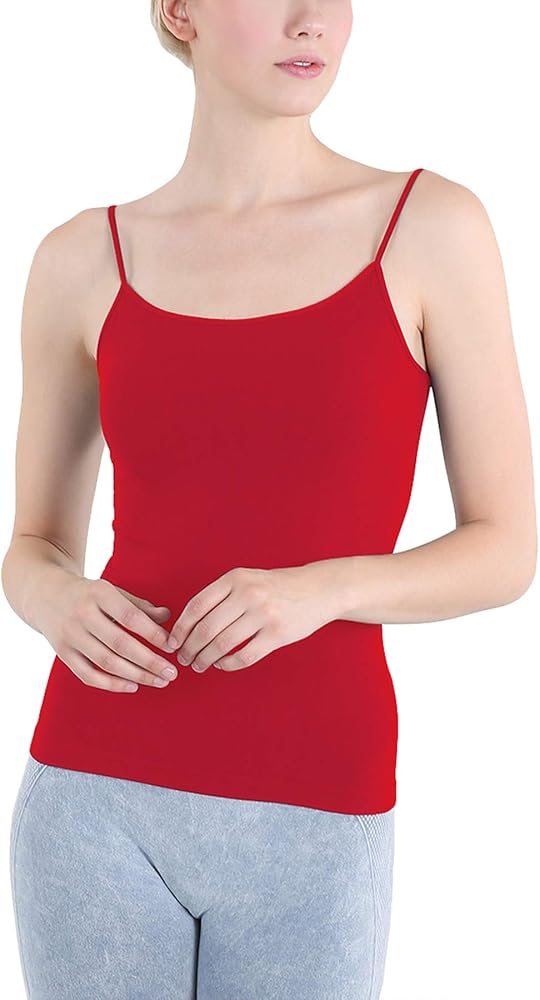 NIKIBIKI Women Seamless Classic Short Camisole Crop Top, Made in U.S.A, One Size