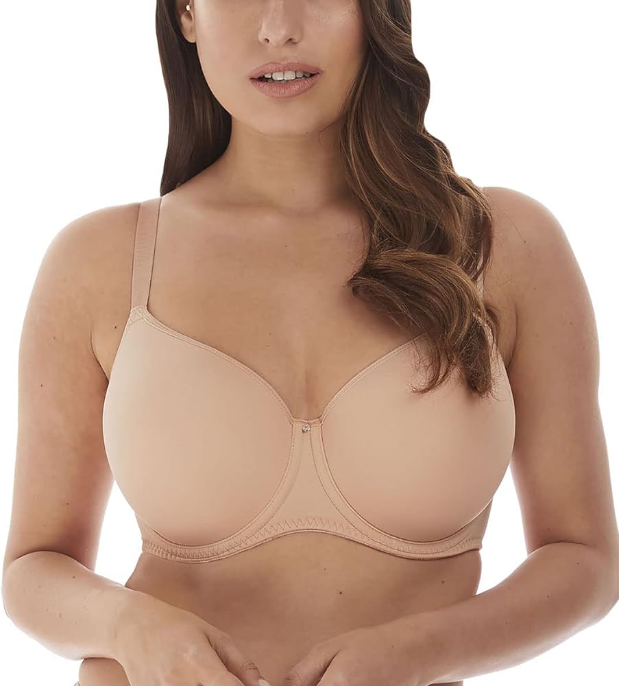 Fantasie Aura Seamless Molded T-Shirt Underwire Bra (2321),34HH,Natural Beige