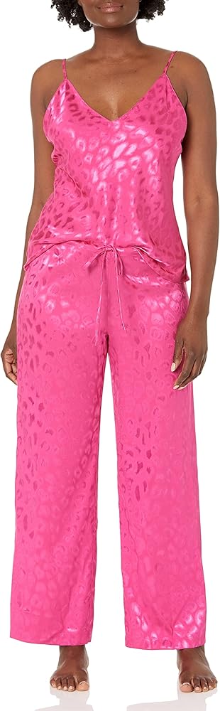 Natori womens Decadence Cami Pj Length 24 1/2"/Inseam 29" Pajama Set, Tropical Pink, X-Small US