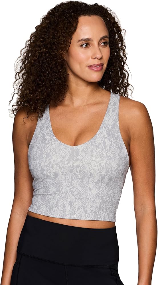 RBX Active Women's Bra Top, Athletic Yoga Crop Tank Top with Built in Shelf Bra