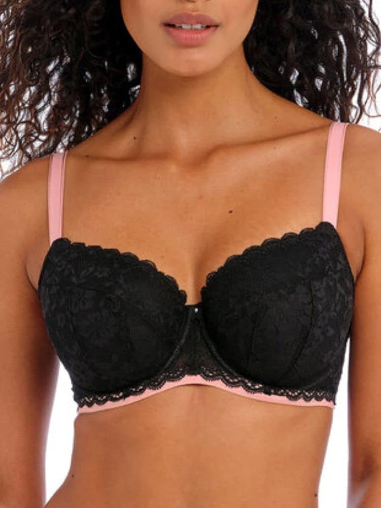 Freya Women's Offbeat Underwire Padded Half Cup Black