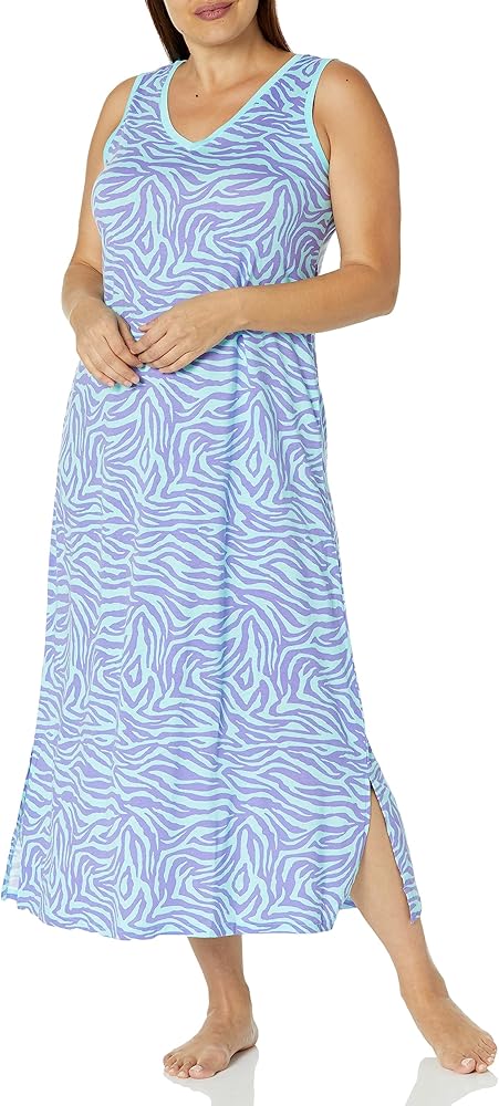 Avenue Women's Plus Size Maxi Print Slveless