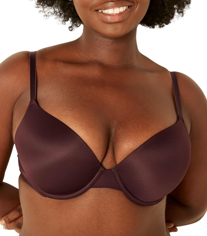 Victoria's Secret Pink Wear Everywhere Push Up Bra, Padded, Smoothing, Bras for Women, Brown (36DD)