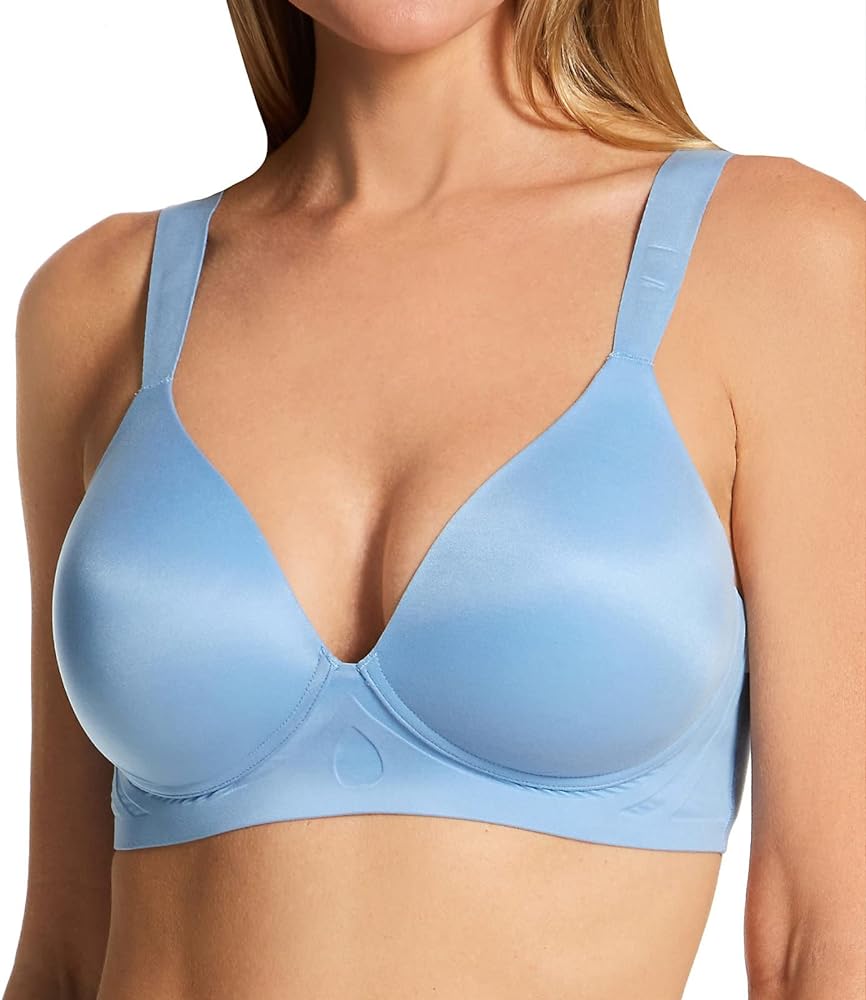 Bali Comfort Revolution Ultimate Wire-Free Support T-Shirt Bra M, Blue Sky Ahead