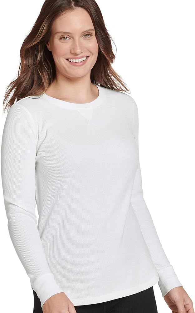 Jockey Women's Loungewear Long Sleeve Waffle Crew