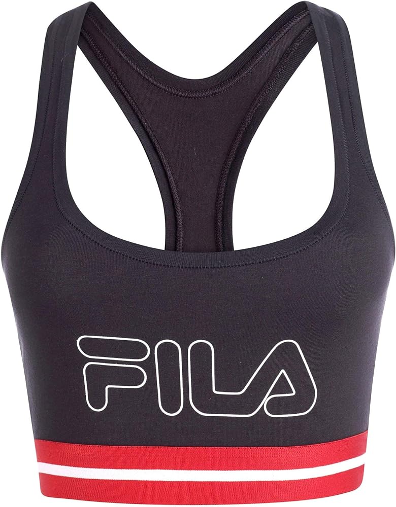 Fila Women's Classic Logo Cotton Racerback Sports Bra