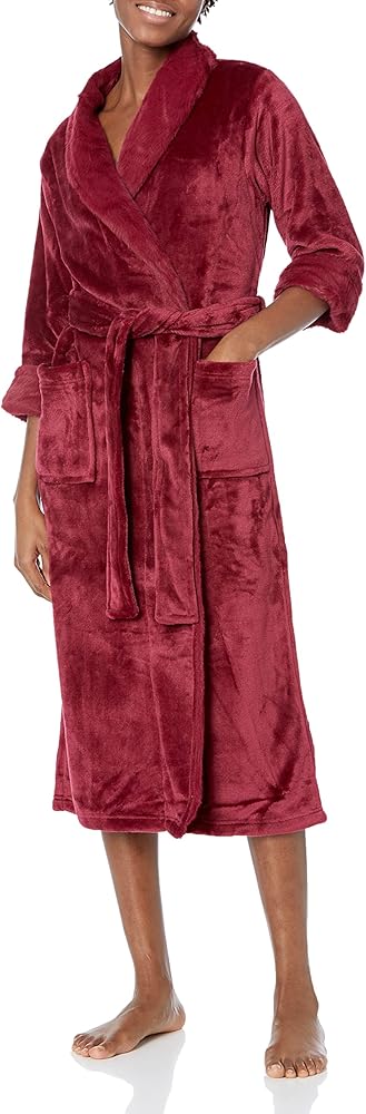 N Natori womens Plush Fur Robe Length 48"