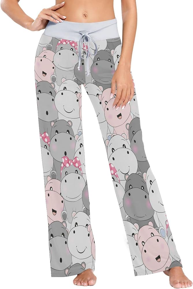 Women's Pajama Lounge Pants Casual ​Drawstring Loose Sleepwear Cozy Stretch Pants Wide Leg