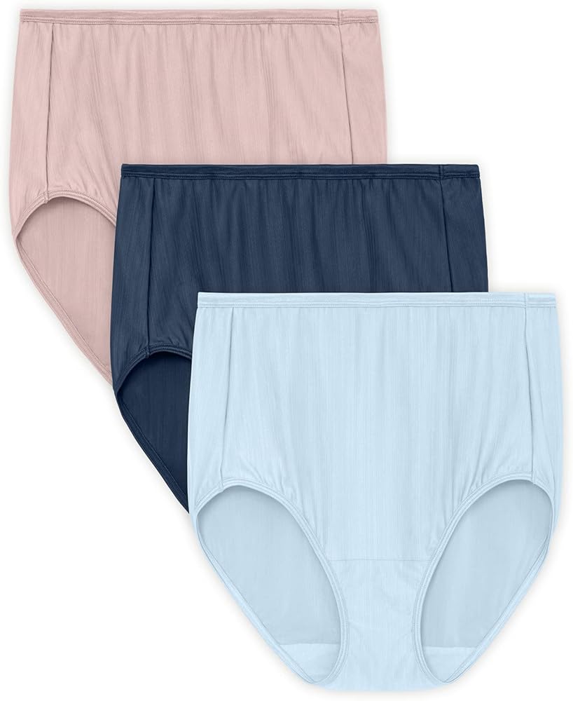 Vanity Fair Womens Comfort Stretch Brief 3-Pack, 5XL