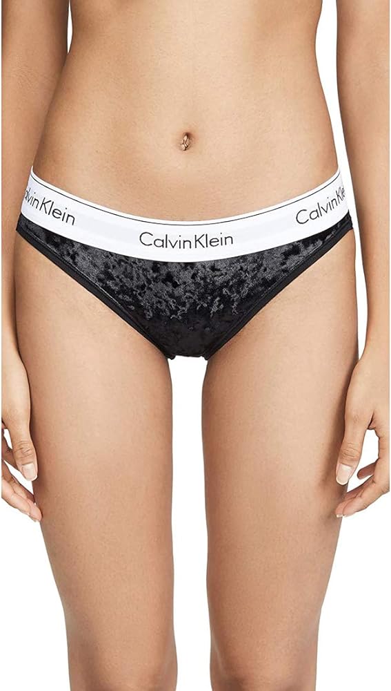 Calvin Klein Underwear Women's Modern Cotton Bikini Panties, Black, X-Small