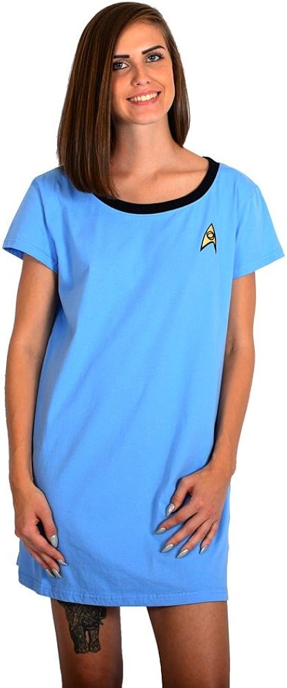 Star Trek Blue Spock Ladies Sleep Shirt - Xs