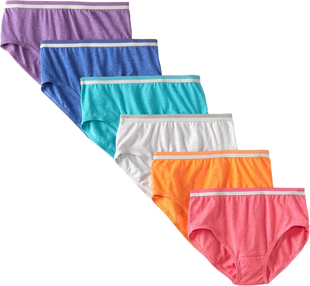 Fruit Of The Loom Womens 6 Pack Low Rise Brief Panties