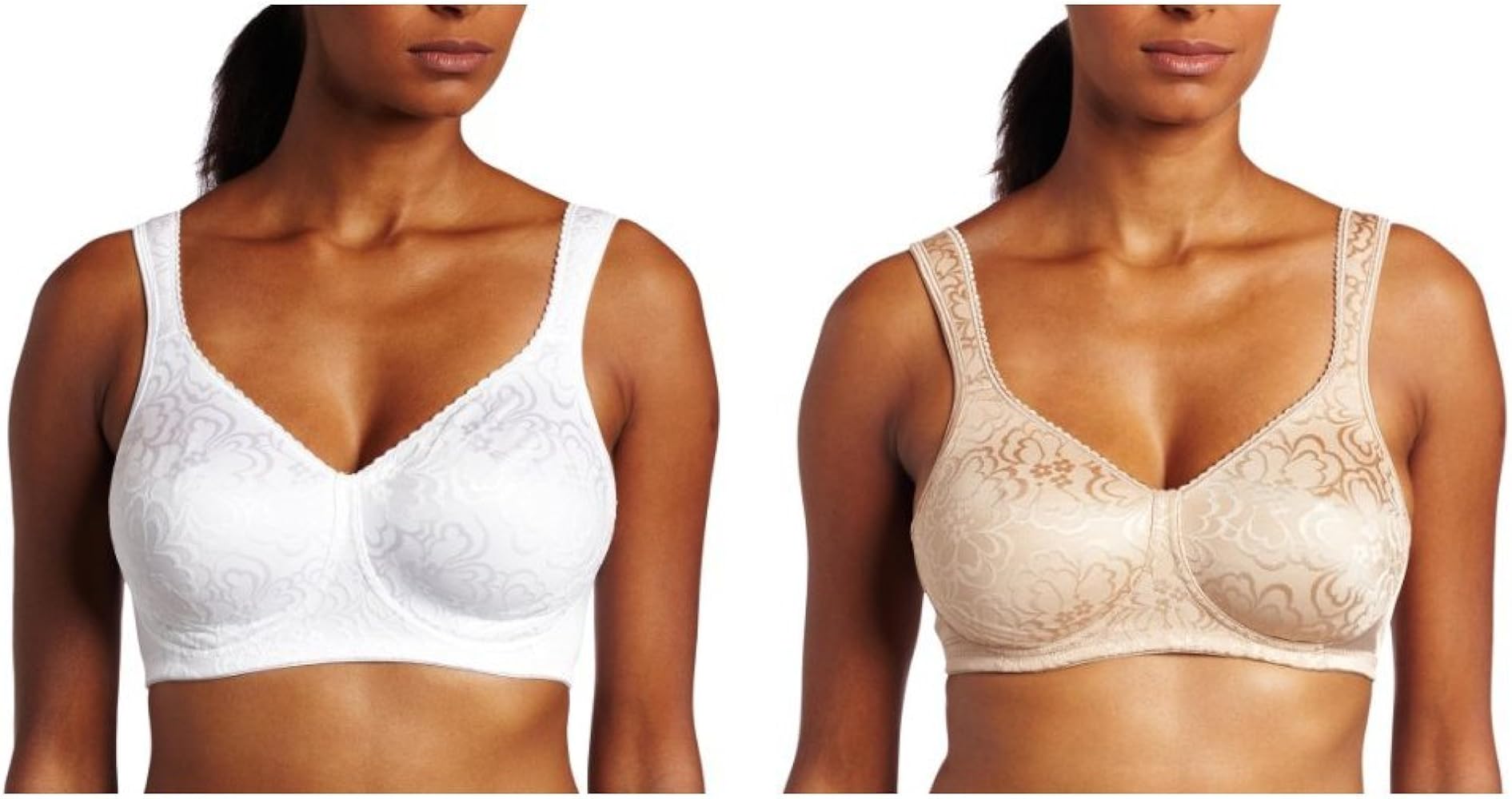 Playtex womens 18 Hour Ultimate Lift and Support Wire Free Bra, White/Nude, 38DDD