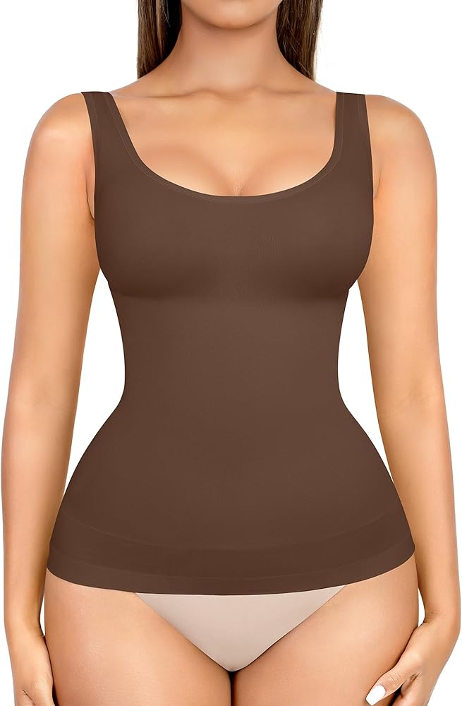 FeelinGirl Tummy Control Tank Tops Shapewear Compression Top Shaper for Women