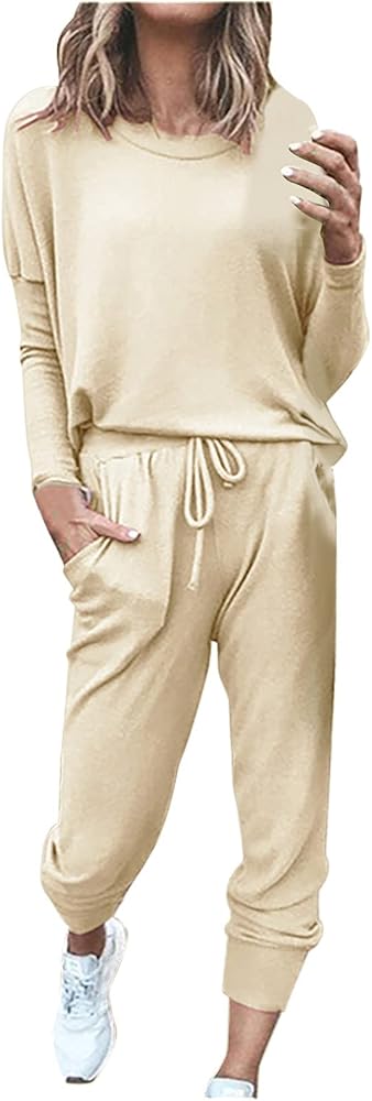 APIVOE Sweatsuits for Women Set 2 Piece Outfits Plus Size Sweatshirts Joggers Sweatpants Matching Sets Fall Lounge Tracksuit