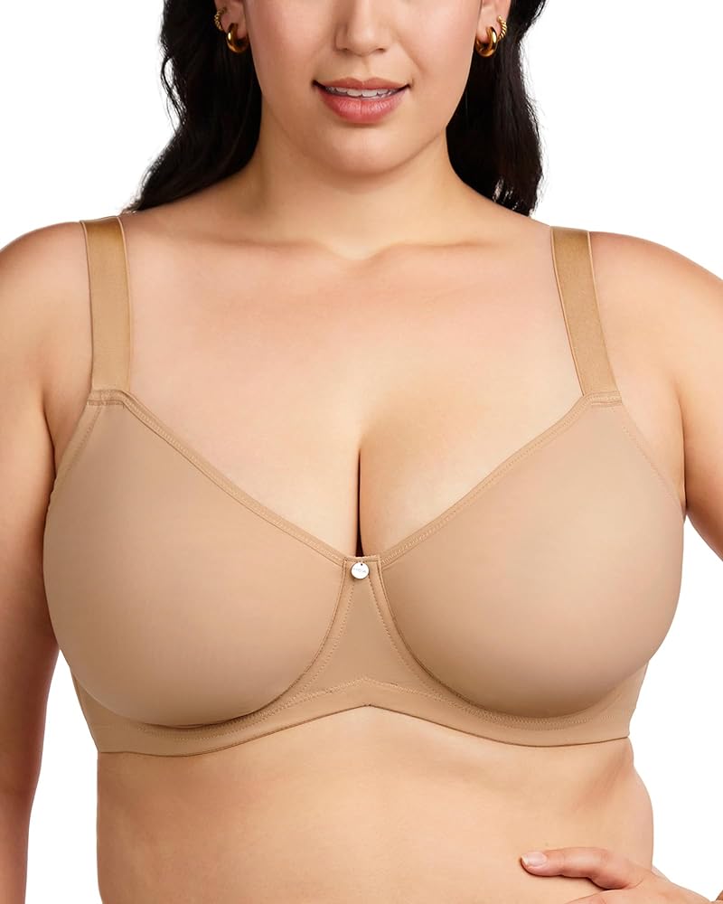 HSIA Minimizer Bras for Women Full Coverage, Plus Size T-shirt Bra Unlined Bra with Underwire