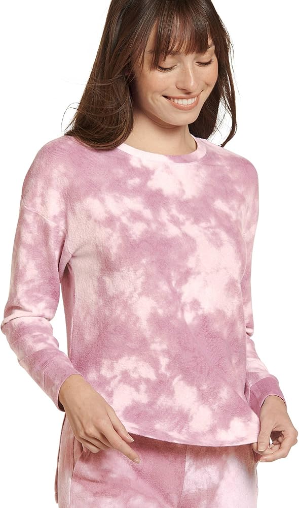 Jockey Women's Sleepwear Solstice Tie Dye Pullover, Mauve Shadows, S