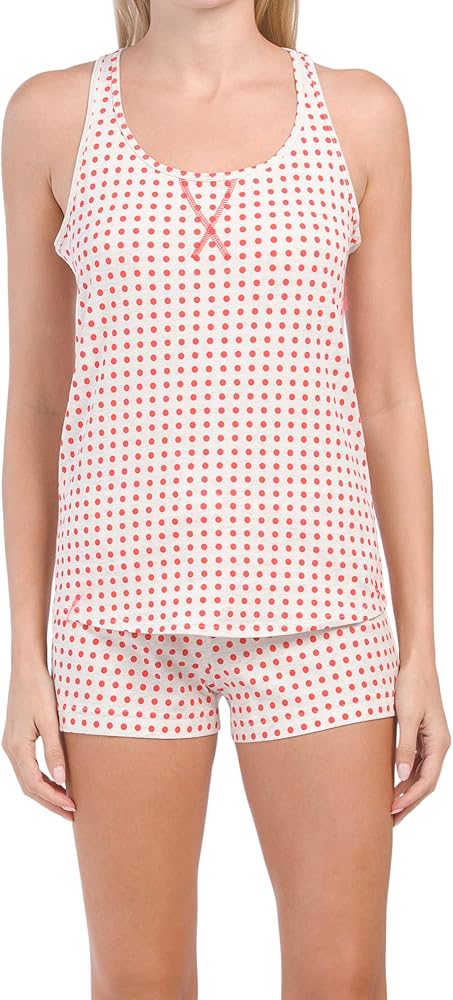 Calvin Klein Women`s Cotton Tank Top and Short PJ 2 Piece Set (Grey(QS6811-100)/P, X-Small)