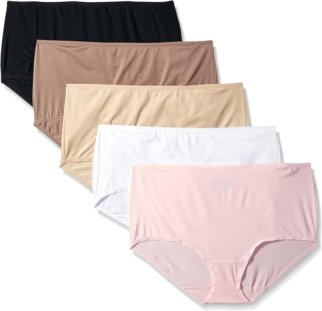 Fruit of the Loom Women's 5 Pack Microfiber Brief Panties