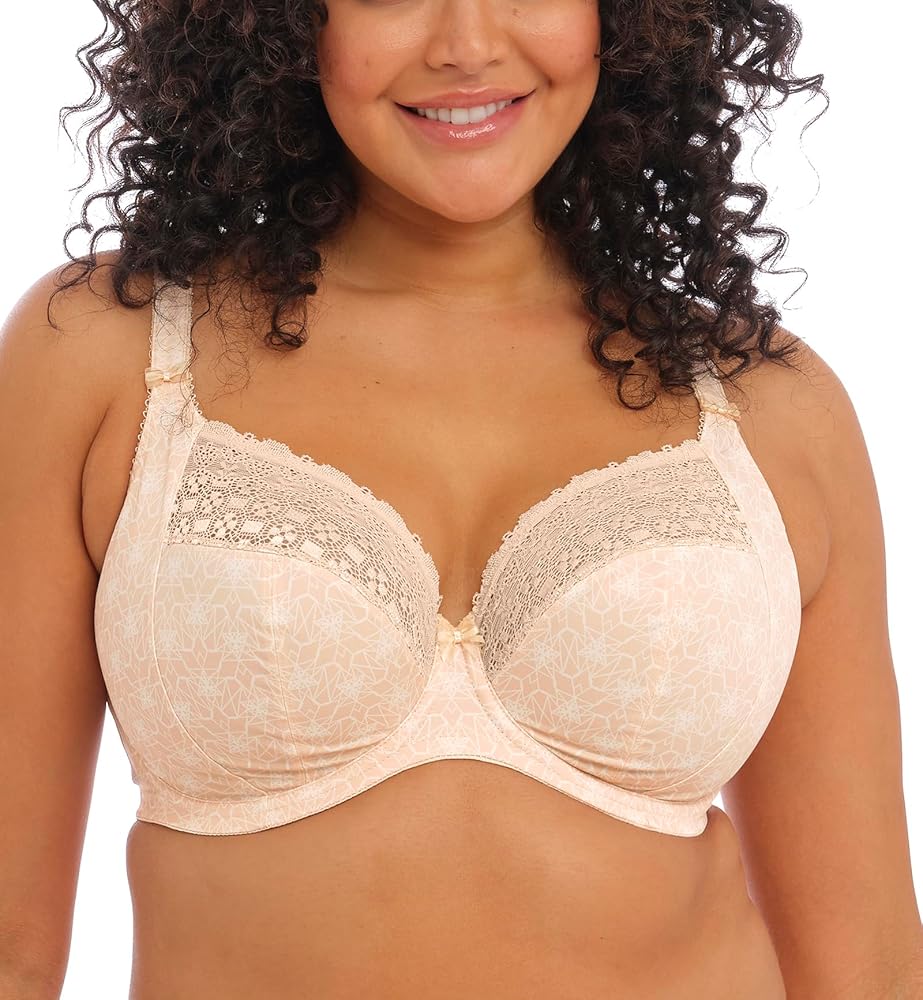 Elomi Women's Plus-size Kim Stretch Lace Underwire Plunge Bra Bra, caramel, 36F