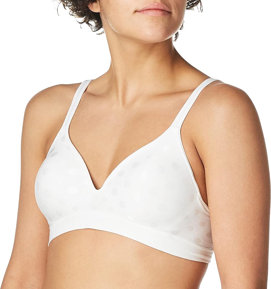 Hanes Womens Perfect Coverage Wireless Stretch Convertible T-Shirt Bra (Retired Colors)