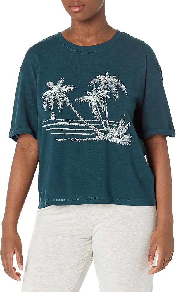 PJ Salvage Women's Loungewear Shake Palms Short Sleeve T-shirt